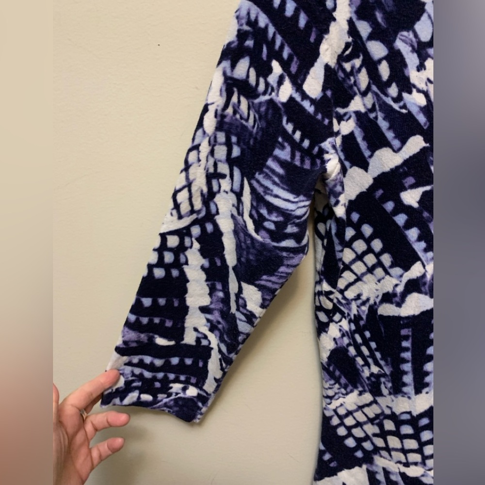 CYTHIA ROWLEY Purple Patterned Button Up Cardigan - Picture 3 of 5